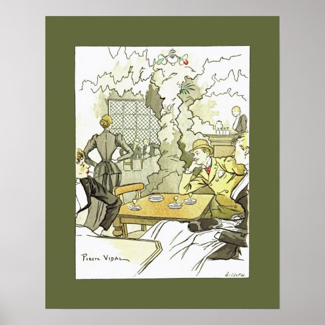 Brasserie à Femmes~Kvinnor i Brasserie~Pierre Vida Poster (Framsidan)