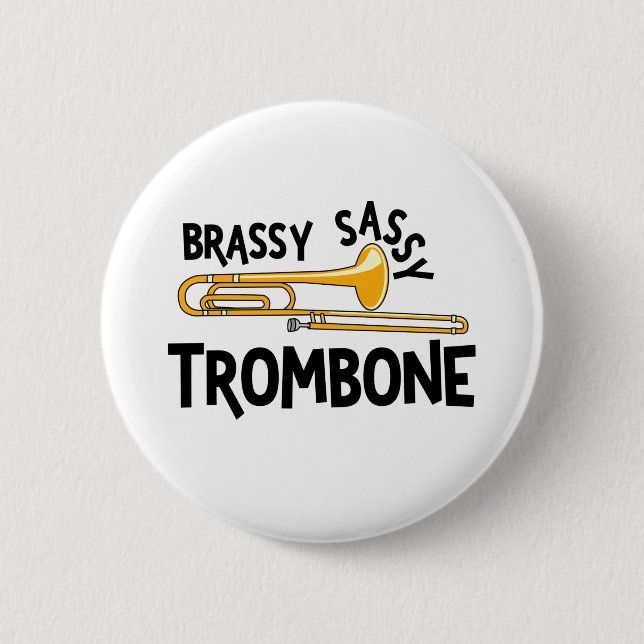 Brassy Sassy Trombone Knapp (Framsida)
