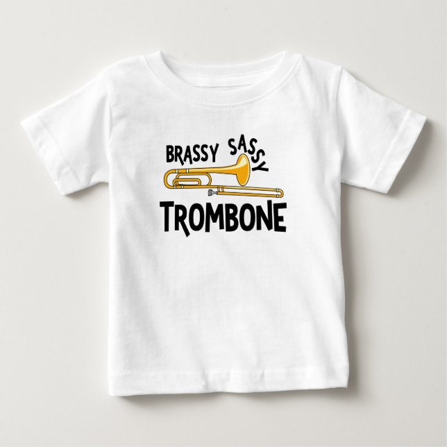 Brassy Sassy Trombone T Shirt (Framsida)