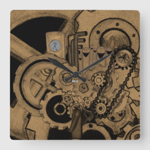 (Brassy) Steampunk maskineri, Fyrkantig Klocka