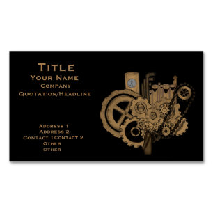 (Brassy) Steampunk maskineri, Visitkortmagnet