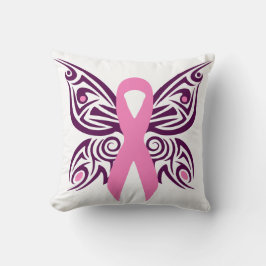Brast Cancer Awareness Butterfly Kudde