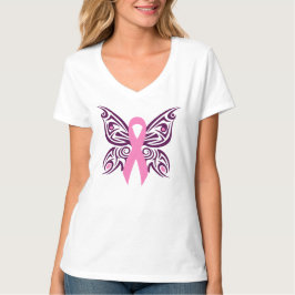 Brast Cancer Awareness Butterfly T Shirt