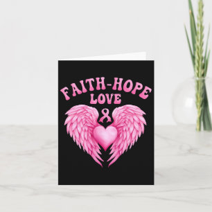 "Brast Cancer Awareness Faith Ribbon Fight Kort