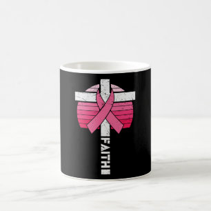 Brast Cancer Awareness Hope Strength Christian Kaffemugg