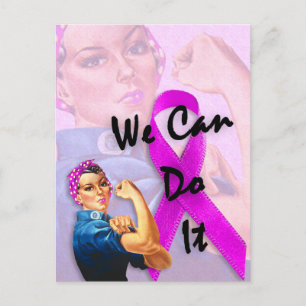 Brast Cancer Awareness Month, Rosie the Riveter Vykort