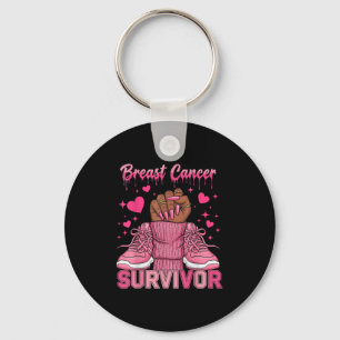 Brast Cancer Awareness Warrior Black Women Melani Nyckelring