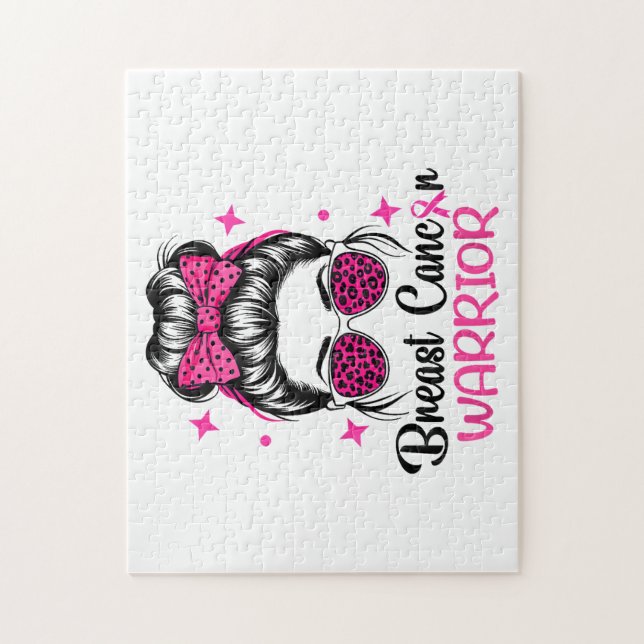 Brast Cancer Awareness Warrior Pussel (Vertikal)