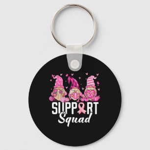 Brast Cancer Awareness Warrior Support Squad Gnom Nyckelring