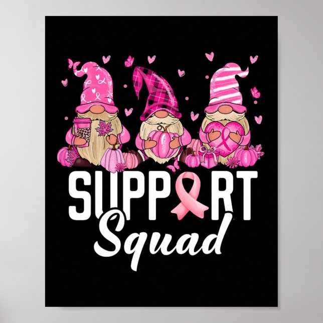 Brast Cancer Awareness Warrior Support Squad Gnom Poster (Framsidan)