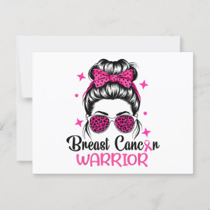 Brast Cancer Awareness Warrior Vykort