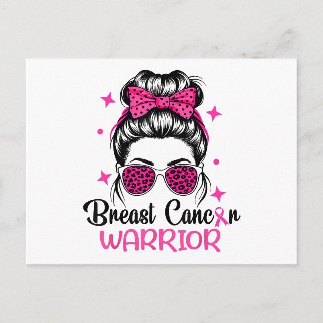 Brast Cancer Awareness Warrior Vykort (Framsida)
