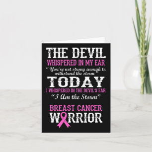 Brast Cancer Warrior Awareness Survivor Quote Kort