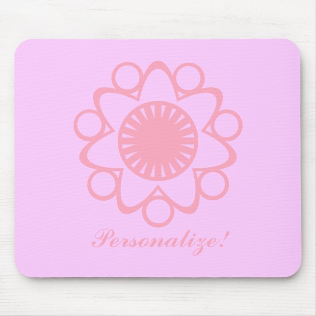 Brast med Life Flower Mousepad, Rosa Musmatta (Framsidan)