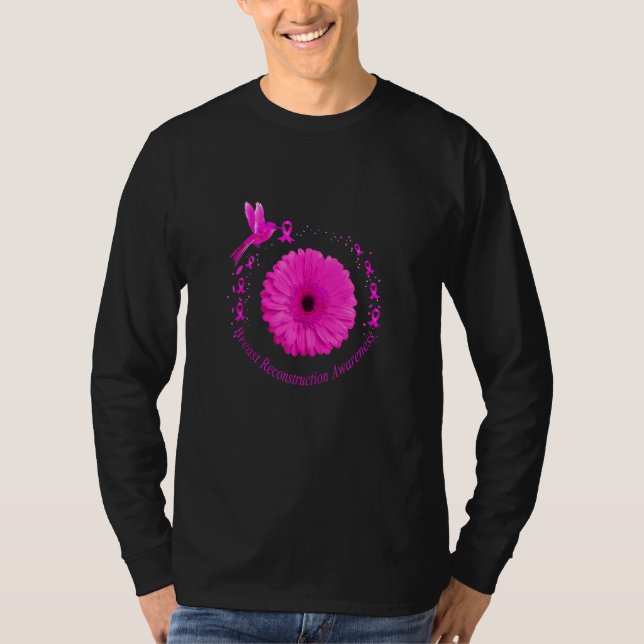 Brast Reconstruction Awareness, Hummingbird Sunfl T Shirt (Framsida)