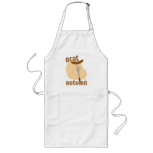 Brat Autumn Funny Trending Funny Tecknad Långt Förkläde