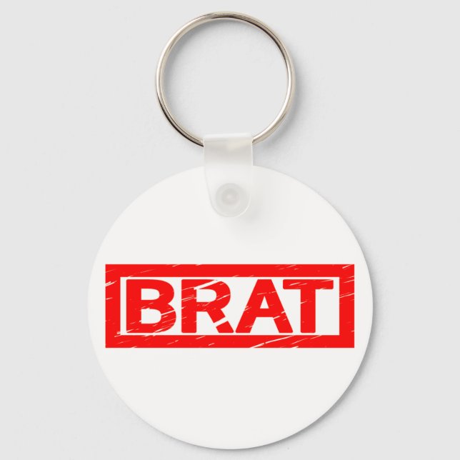 Brat Frimärke Nyckelring (Framsida)