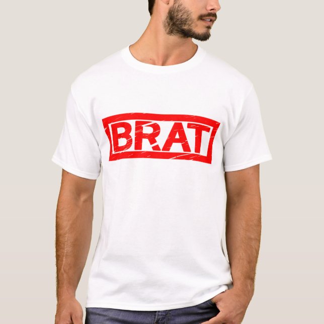 Brat Frimärke T Shirt (Framsida)