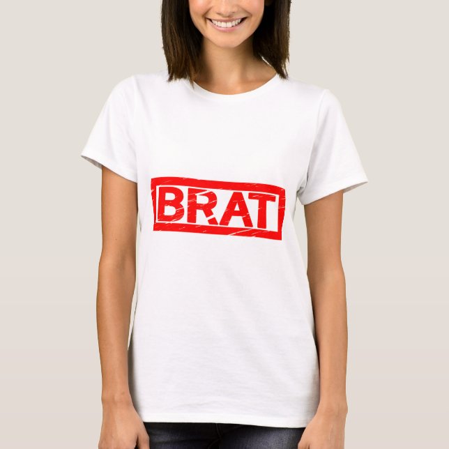 Brat Frimärke T Shirt (Framsida)