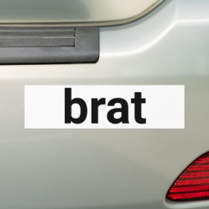 Brat modern typografi, lustig coola svart vit bildekal