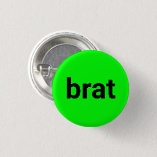 Brat modern typografi svart neon grönt coola knapp