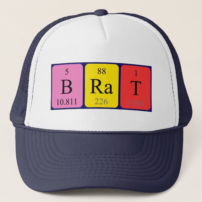 Brat Periodisk bord namn hat Keps (Framsida)