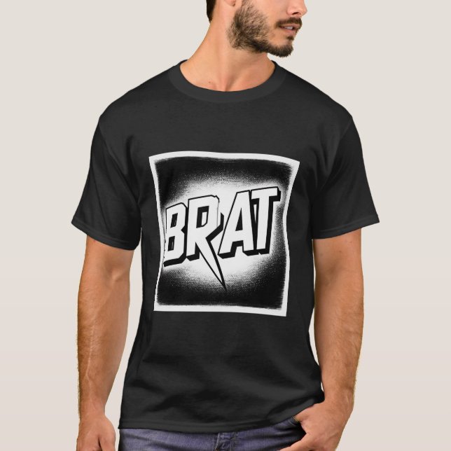 Brat T-Shirt - Svart och vit T-T (Framsida)