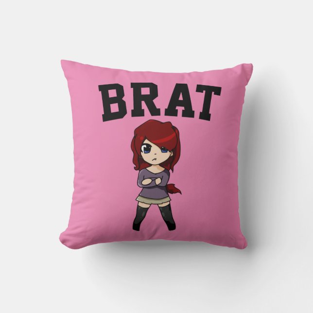 BRAT WIFE GIRLFRIEND FUNNY DEKORATIV KUDDE (Framsida)