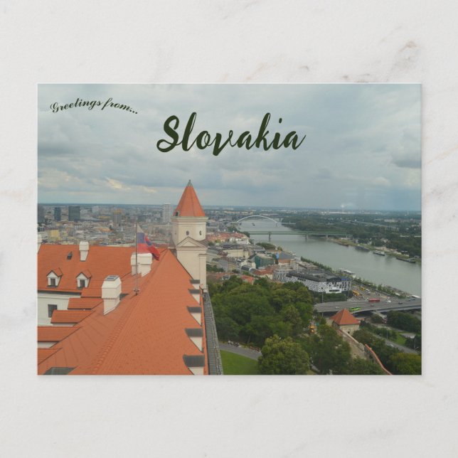 Bratislava and the Danube River in Slovakia Vykort (Framsida)
