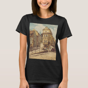 Bratislava av Richard Lux Century Färgad Etsning T Shirt