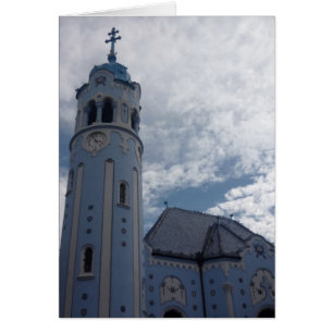 Bratislava blå kyrka hälsningskort