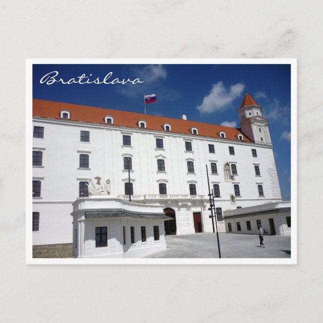 Bratislava castle himlar gräns vykort (Framsida)