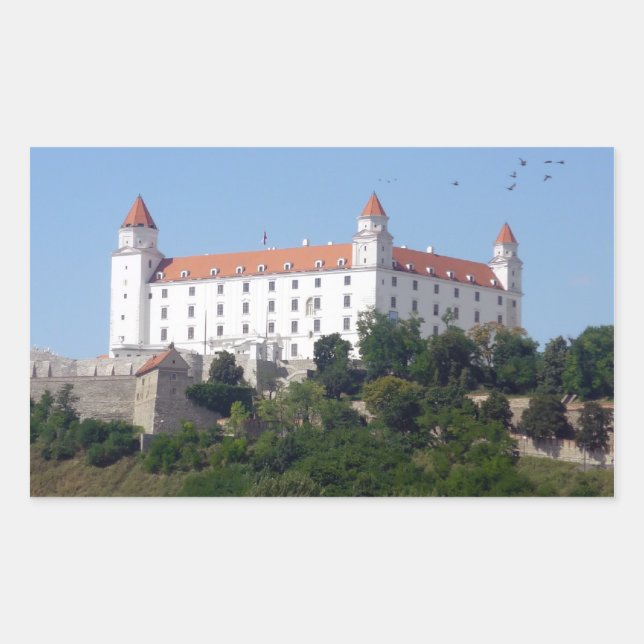 bratislava castle rektangulärt klistermärke (Framsida)