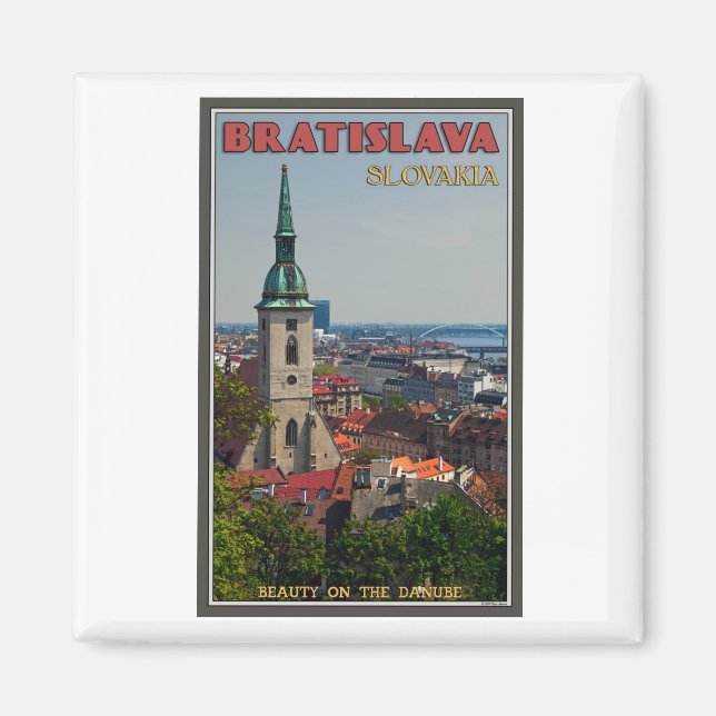 Bratislava Cityscape Magnet (Framsidan)