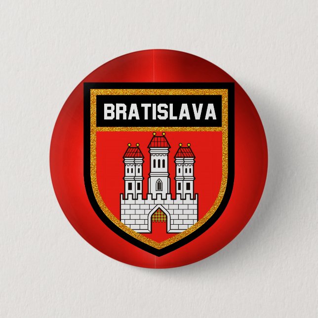Bratislava flagga knapp (Framsida)