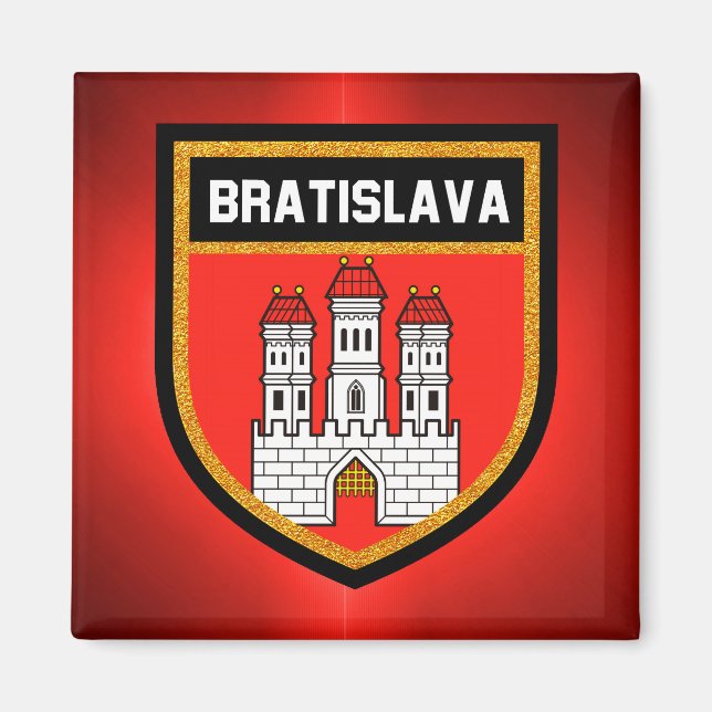 Bratislava Flagga Magnet (Framsidan)