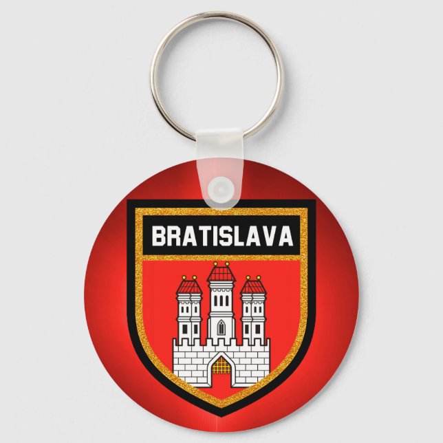 Bratislava Flagga Nyckelring (Framsida)