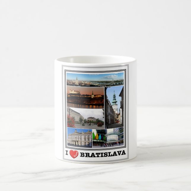 Bratislava - I Kärlek - Slovakien - Kaffemugg (Center)