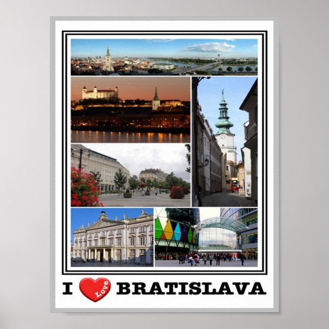 Bratislava - I Kärlek - Slovakien - Poster (Framsidan)