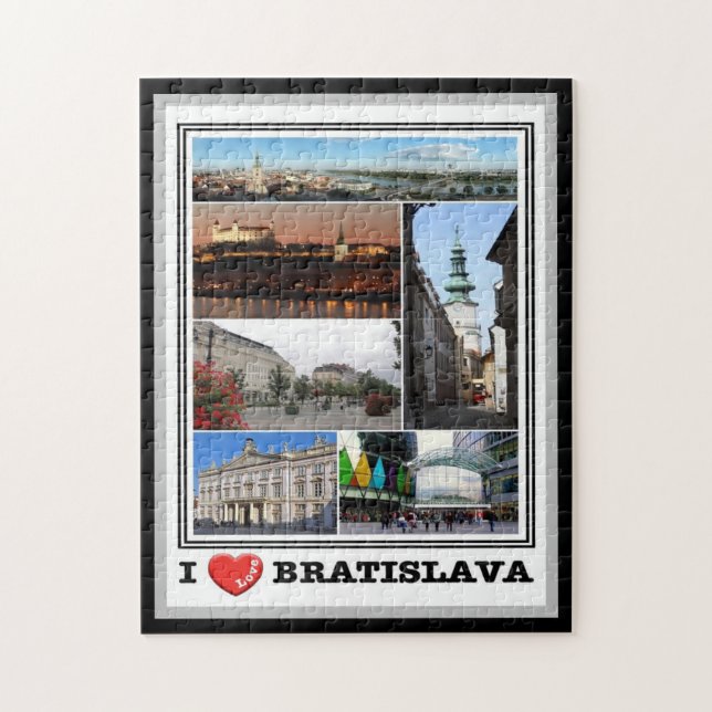 Bratislava - I Kärlek - Slovakien - Pussel (Vertikal)