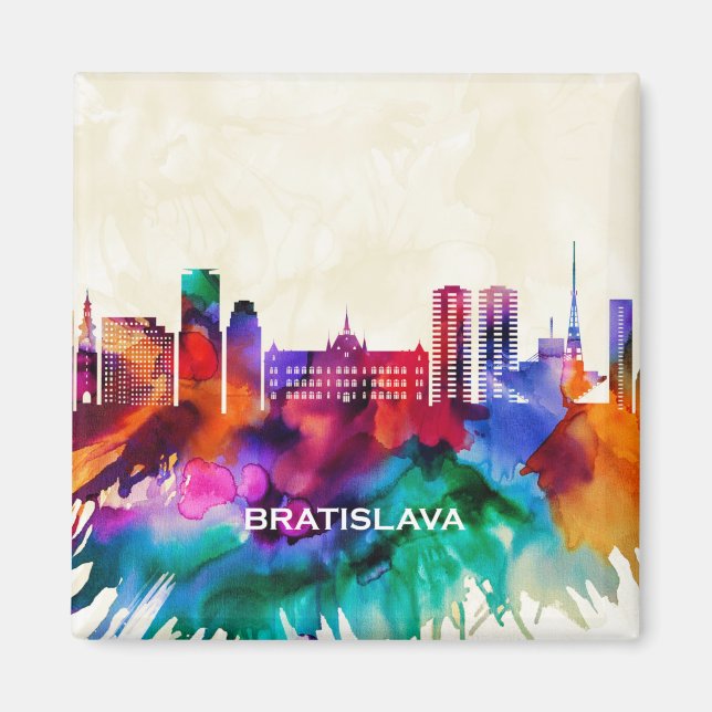 Bratislava Skyline Magnet (Framsidan)