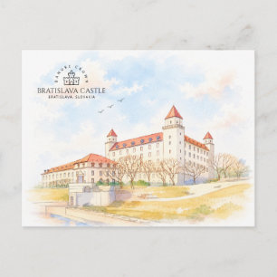 Bratislava slott, Bratislava, Slovakien, Landskap Vykort