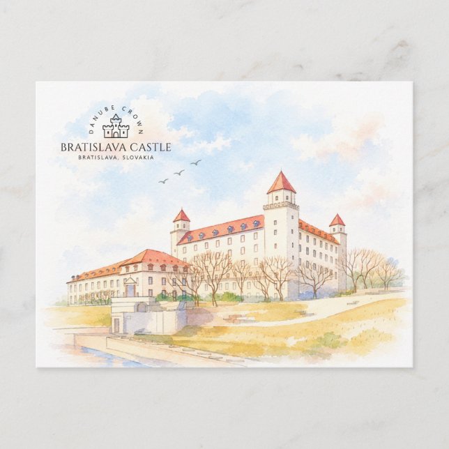 Bratislava slott, Bratislava, Slovakien, Landskap Vykort (Framsida)