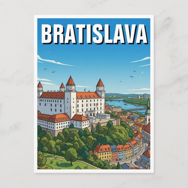 Bratislava slott vykort (Framsida)