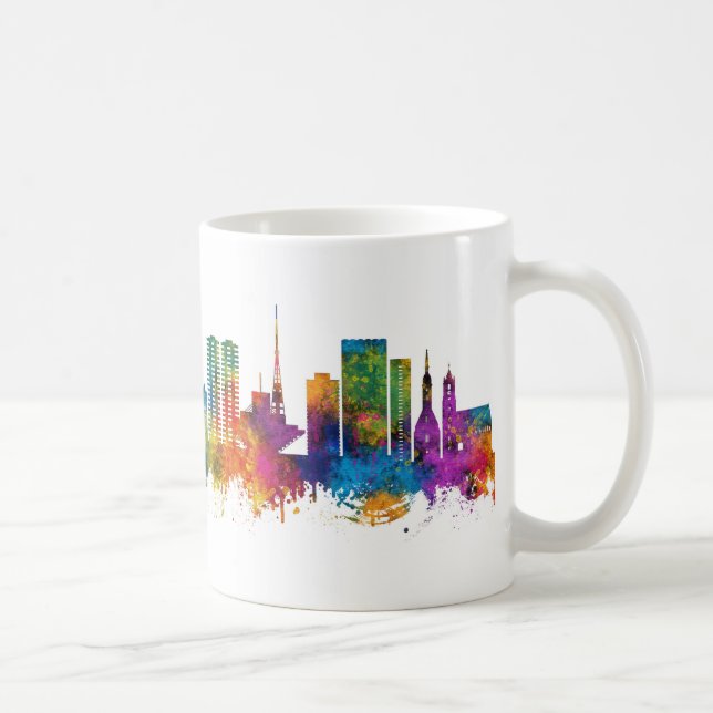 Bratislava Slovakia Skyline Kaffemugg (Höger)