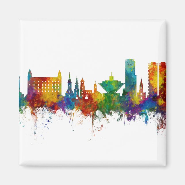 Bratislava Slovakia Skyline Magnet (Framsidan)