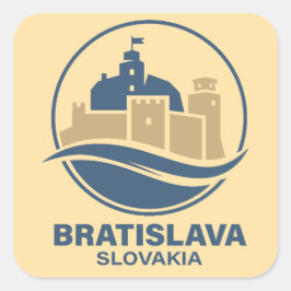 Bratislava Slovakien Europa Fyrkantigt Klistermärke