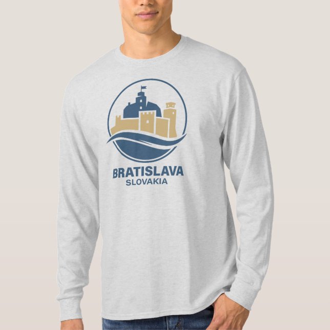 Bratislava Slovakien Europa T Shirt (Framsida)