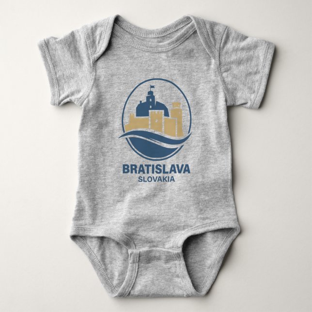 Bratislava Slovakien Europa T Shirt (Framsida)