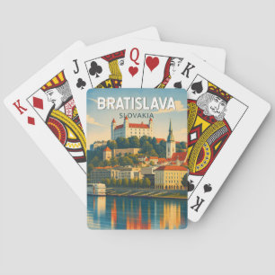 Bratislava Slovakien Illustration Resa Konst Retro Casinokort